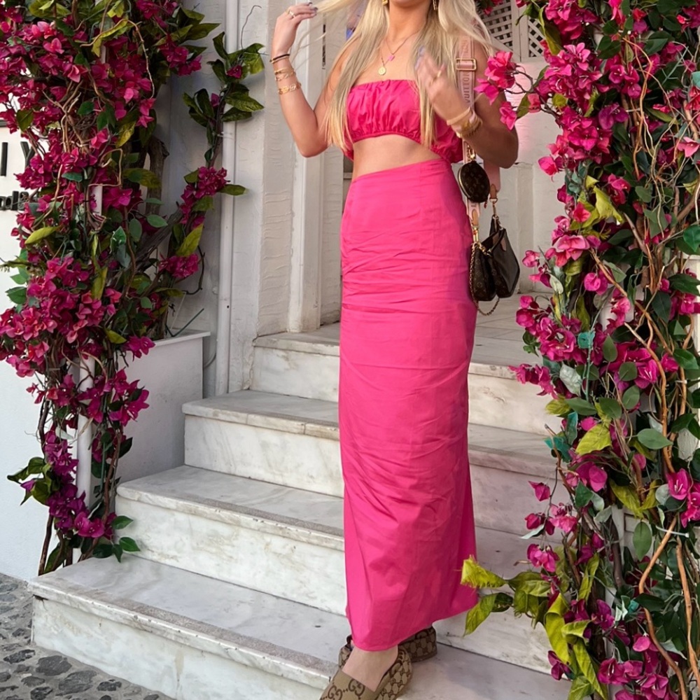 Beginning Boutique Bentley Pink Midi Dress